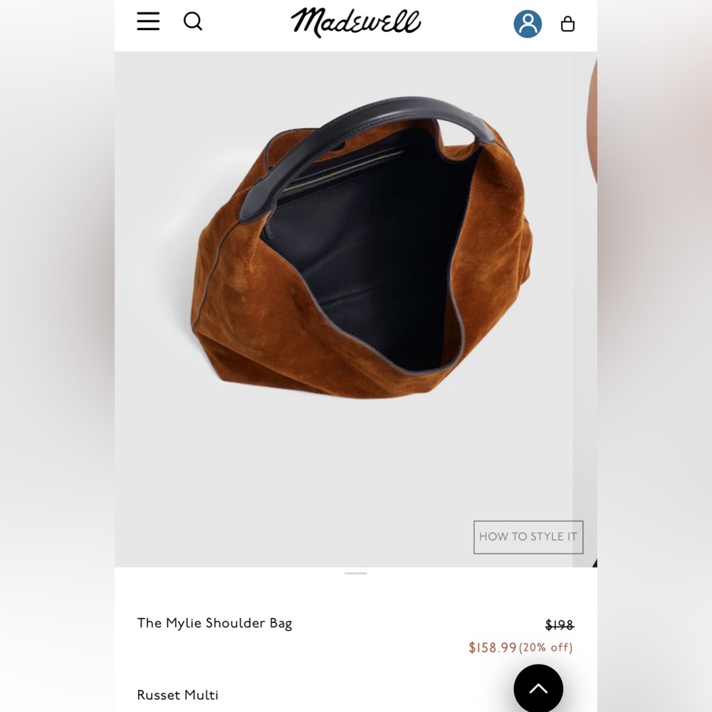 NWT Madewell The Mylie Shoulder Bag - Picture 6 of 8